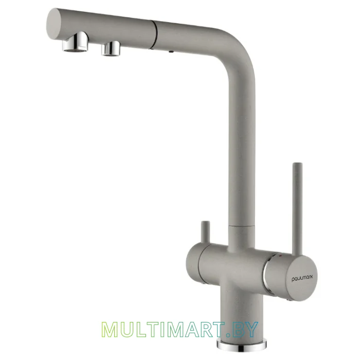 Смеситель Paulmark Serpentine Se213222-GRS (серый дым)